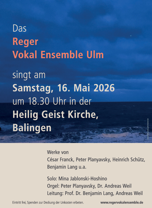 Konzert Reger Vokalensemble 16.05.2026