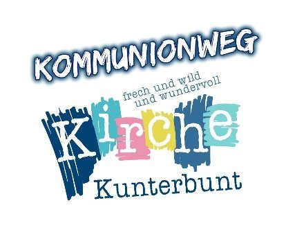 Logo Kommunionweg Kirche Kunterbunt