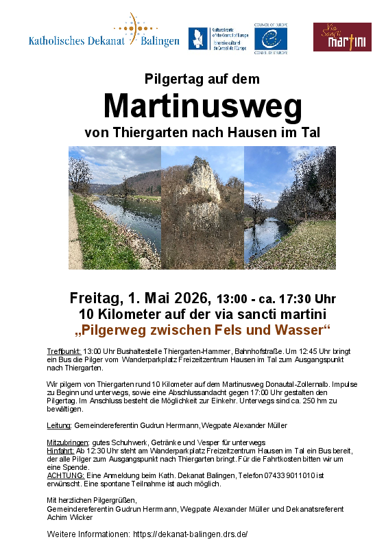 Plakat Pilgertag 1. Mai 2026